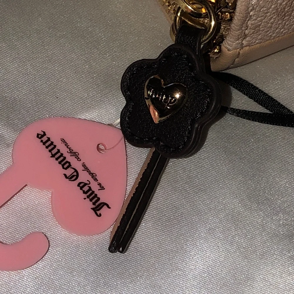 Juicy Couture Sandstone Summer Garden Double Medium ZA Wallet Flower Charm NWT